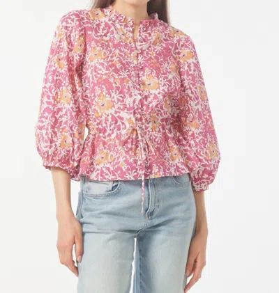 Gilner Farrar Iman Blouse Top In Pink