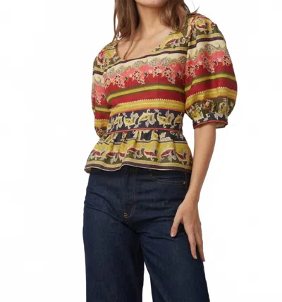 Gilner Farrar Jil 3/4 Sleeves Blouse In Multicolor