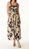 Gilner Farrar Julien Dress In Graphic Floral Print In Multi