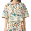 Gilner Farrar Juno Button Up Blouse In Peruvian Lily In Multi