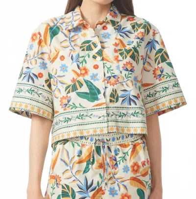 Gilner Farrar Juno Button Up Blouse In Peruvian Lily In Multi