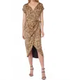 Gilner Farrar Kali Wrap Dress In Brown In Brown