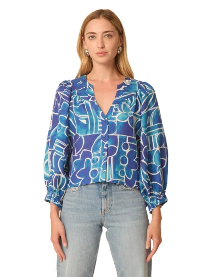 Gilner Farrar Kayla Blouse In Blue
