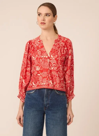 Gilner Farrar Kayla Blouse In Red