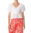 Gilner Farrar Kiri Top In White In White