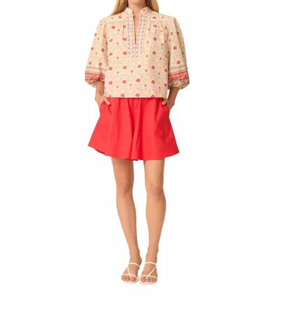 Gilner Farrar Lainey Shorts In Red In Brown