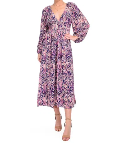 Gilner Farrar Lauren Dress In Marble Splatter In Purple