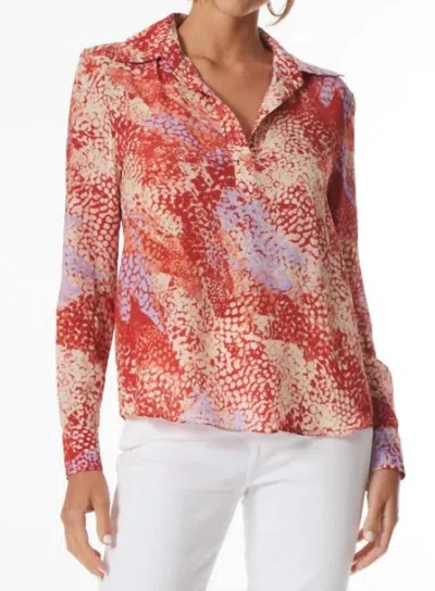 Gilner Farrar Lia Blouse In Corn Snake In Brown