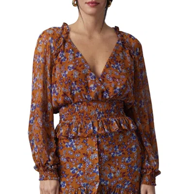 Gilner Farrar Lillian Blouse In Tuscany In Brown