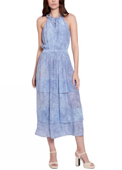 Gilner Farrar Lindsey Dress In Blue Spray Paint