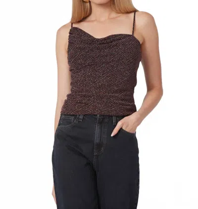 Gilner Farrar Luci Lurex Tank Top In Brown