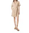 Gilner Farrar Marlee Mini Shirt Dress In Khaki In Gold