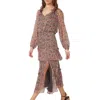 Gilner Farrar Mellissa Maxi Dress In Dusty Rose In Multi