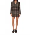 Gilner Farrar Micah Oversized Blazer In Black Plaid In Multi