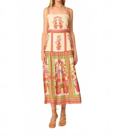 Gilner Farrar Milano Midi Dress In Provence Print In Multi