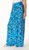 Gilner Farrar Miriam Pant In Blue Batik Print In Multi