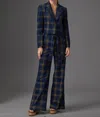 Gilner Farrar Oaklyn Pants In Blue Plaid In Blue