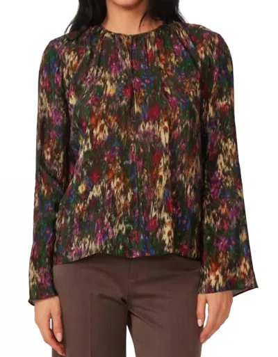 Gilner Farrar Paislee Blouse In Moody Moire In Brown