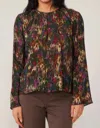 Gilner Farrar Paislee Blouse In Moody Moire In Multi
