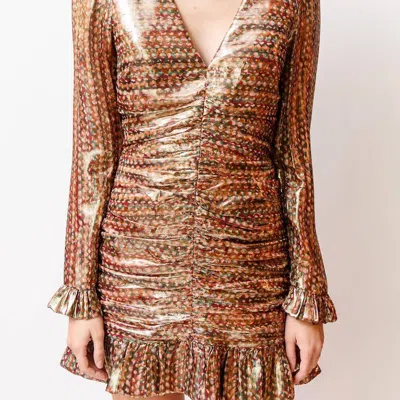 Gilner Farrar Palmer Dress In Metallic In Gold