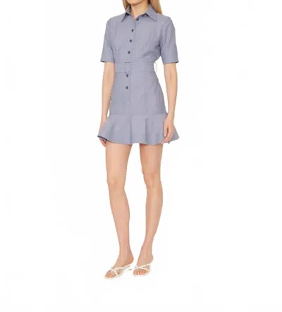 Gilner Farrar Payden Dress In Blue Chambray In Purple