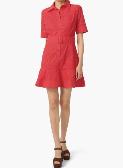 Gilner Farrar Payden Dress In Red Eyelet