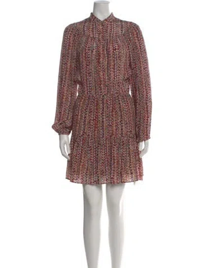 Pre-owned Gilner Farrar Printed Mini Dress In Multi