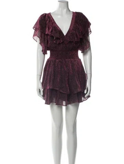 Pre-owned Gilner Farrar Printed Mini Dress In Pink