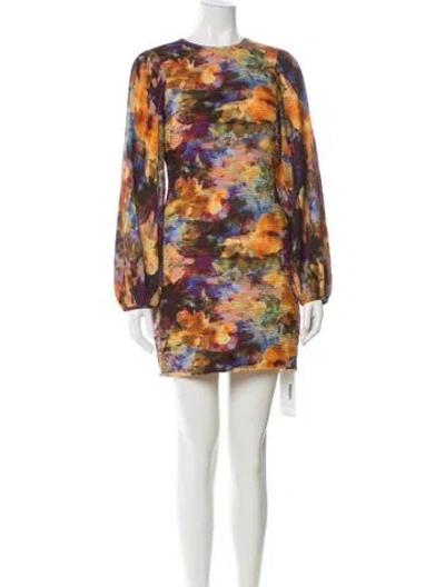 Pre-owned Gilner Farrar Printed Mini Dress W/ Tags In Blue