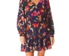 Gilner Farrar Raquel Dress In Gypsy Garden Print In Multi