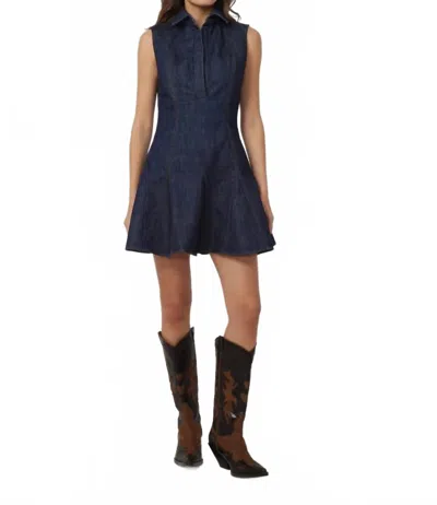 Gilner Farrar Sana Dress In Dark Blue Denim In Multi