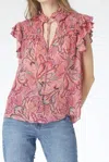 Gilner Farrar Sienna Blouse In Dahlia Floral In Multi