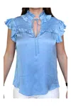 Gilner Farrar Sienna Blouse In Sky In Blue