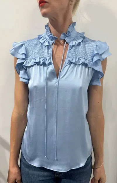 Gilner Farrar Sienna Blouse In Sky Blue