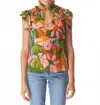 Gilner Farrar Sienna Ruffle Blouse In Tropical Delight In Multi