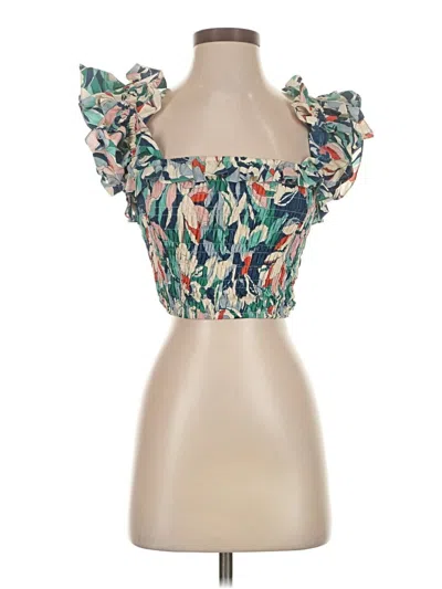 Pre-owned Gilner Farrar Sleeveless Blouse In Green