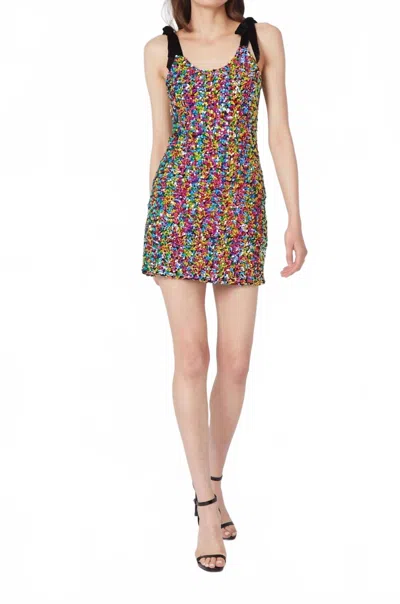 Gilner Farrar Tatum Sequin Mini Dress In Rainbow In Multi