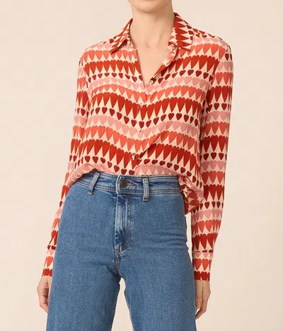 Gilner Farrar Troy Blouse Top In Wild Hearts In Multi