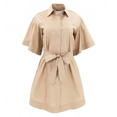 Gilner Farrar Women's Erika Dress In Khaki Poplin In Neutral
