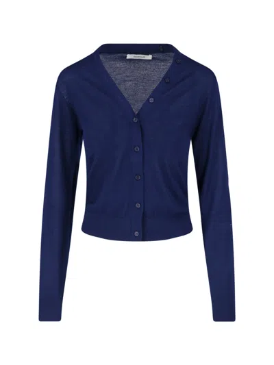 Gimaguas 100% Merino Wool Cardigan Sweater In Blue