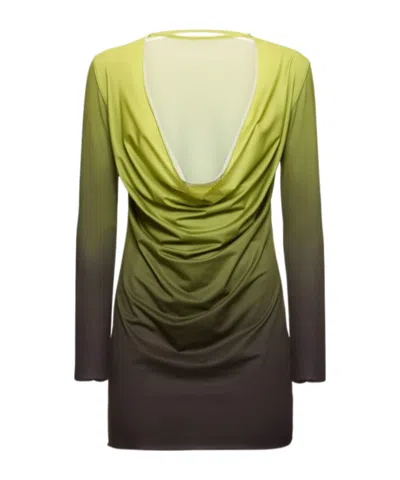 Gimaguas Alba Degradé Jersey L/s Mini Dress -  - Women  - Green/multi - M