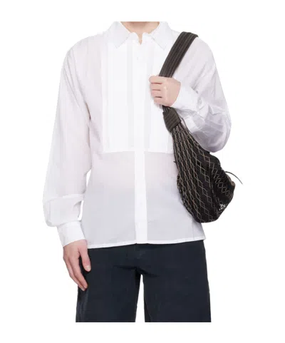 Gimaguas Alfred Pintucked Oversized Shirt In White