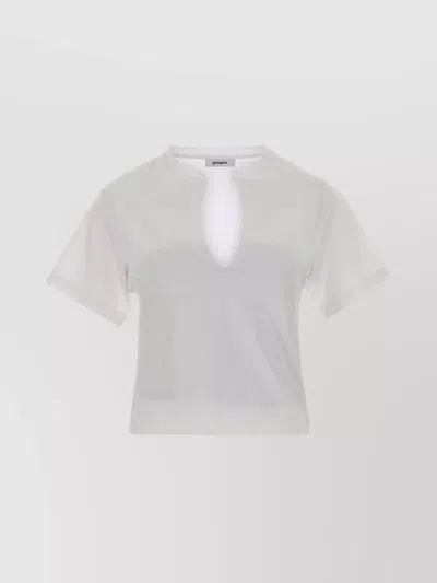 GIMAGUAS ALINA CROPPED T-SHIRT KEYHOLE DETAIL