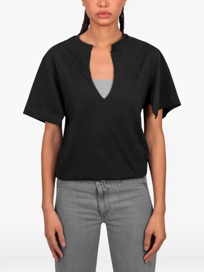 Gimaguas Alina V-neck T-shirt In Black