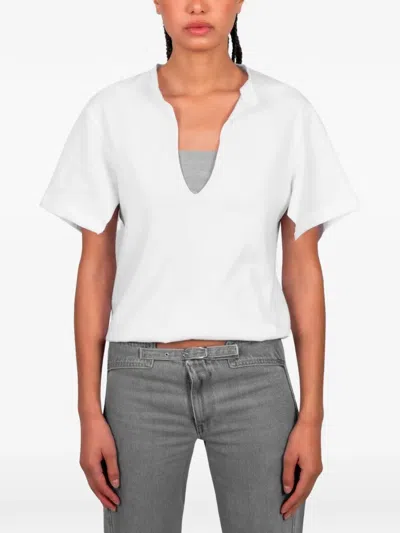 Gimaguas Alina V-neck T-shirt In White