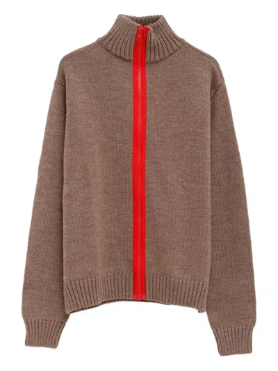 Gimaguas Alonso Zip-up Cardigan In Brown
