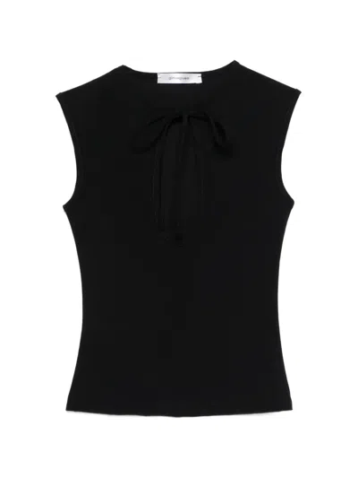 Gimaguas Anis Tie-detail Sleeveless Top In Black