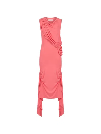 Gimaguas Annika Draped Dress In Pink