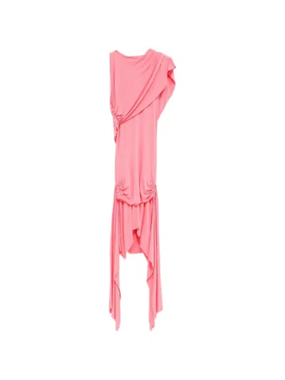 Gimaguas Annika Draped Midi Dress In Pink