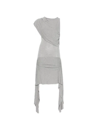 Gimaguas Annika Draped Mini Dress In Gray